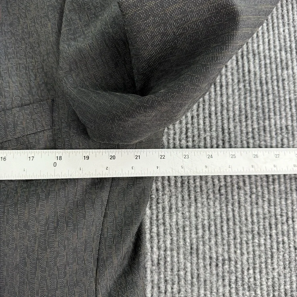 Vintage Hugo Boss Suit Jacket 42R Taupe Wool Mohair Birdseye Ombre Ticket Pocket